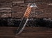 Hand Forged Viking Knife, Dagger, Blade, Hunting Knife - 5.5' Cutting Blade with Raven''s Head Hilt and Knife Sheath 