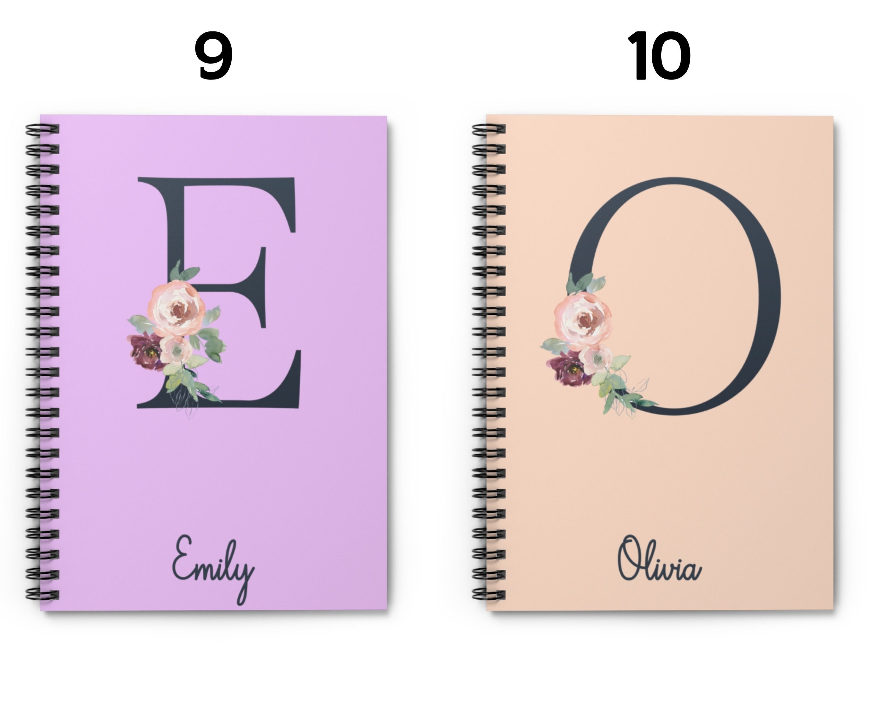 Personalized Initial Journal Letter Notebook Initial Etsy