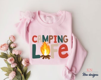 Camper Sweatshirt, Camping life Sweatshirt, Camping Mode Sweatshirt, Cabin Life Sweatshirt, Camping Lover Sweatshirt, Nature Lover Gifts.