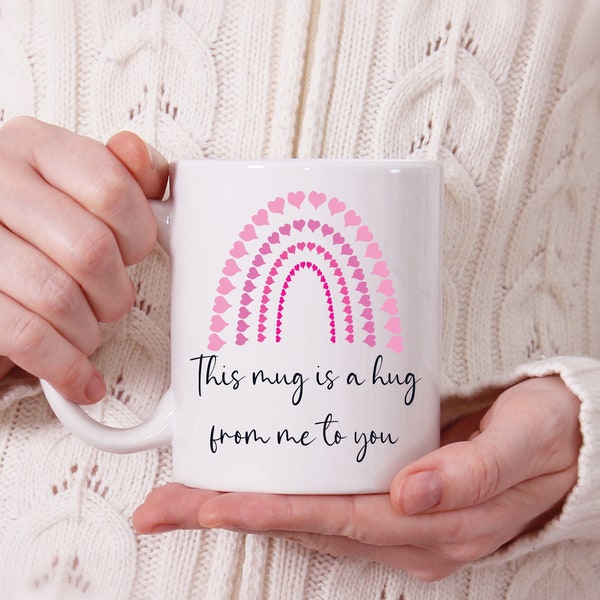 Hug In A Mug, Gift For Mom, Best Friend Mug, Sister Mug, Thinking Of You Mug, Missing You Mug, Sympathy Gift, Virtual Hug Gift, Mug For Mom