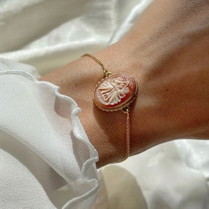 Cameo handmade bracelet, minimalist jewelry, wedding gift, Bridesmaid gift, anniversary, made in Italy image 9