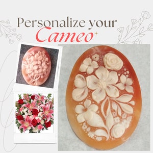 Cameo personalizado, cameo retrato, collar de cameo, hecho en Italia, regalo de aniversario, hecho en Italia, regalo personalizado hecho a mano, regalo de boda imagen 1