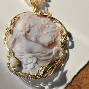 MTO Collar de cameo hecho a mano de perlas de agua dulce, plata de ley 925, regalo personalizado para ella, regalo de boda y aniversario imagen 5