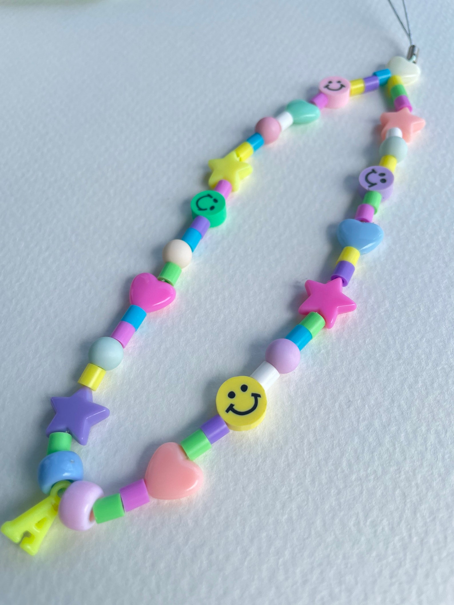 Tucnoeu 6er Set Handyanhänger Acryl - Phone Charms Mit Perlen In 6 Designs