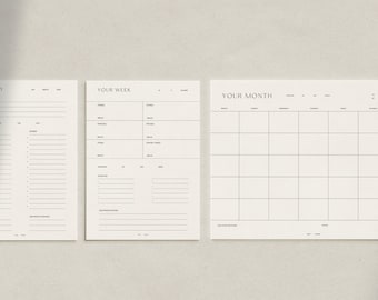 Printable + Digital Calendar Bundle (undated)