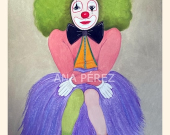Le clown. Impression d'art en édition limitée