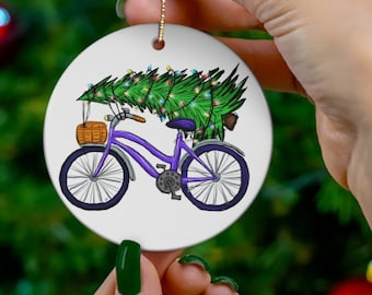 Bicycle Ornament Christmas Ornament Cyclist Christmas Gift Bike Rider Christmas Ornament Christmas Tree With Bike Ornament Adventure Gifts