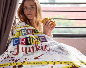 True Crime Blanket True Crime Gifts True Crime Junkie Blanket Soft Throw Blanket Murder Show Gift True Crime Fan Murder Mystery Show Blanket