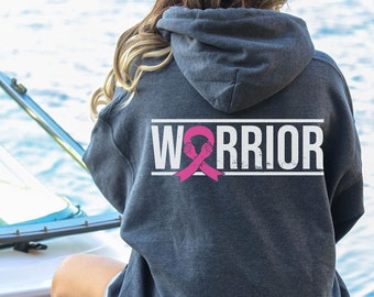 Breast Cancer Sweatshirt, Breast Cancer Survivor Jacket, Warrior Pink Ribbon Sweater, Breast Cancer Fighter, Breast Cancer Awareness