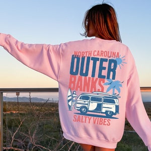Outer Banks Sweatshirt Preppy Clothes Coconut Girl Beach Clothes Surfer Girl VSCO Girl Shirt Trendy Sweats Oversized Sweatshirt Y2k Crewneck