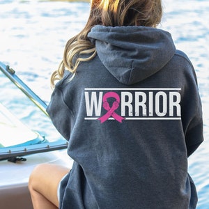 Breast Cancer Sweatshirt, Breast Cancer Survivor Jacket, Warrior Pink Ribbon Sweater, Breast Cancer Fighter, Breast Cancer Awareness