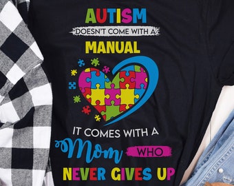 Koszulka dla mamy autysty, prezent dla mamy autysty, świadomość autyzmu, zabawna koszulka dla mamy autysty, błogosławiona mama autysty, matka autysty, akceptacja autyzmu