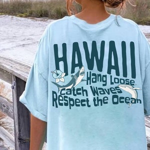 Hawaii T-shirt Preppy Clothes Trendy TS Oversized Coconut Girl Clothes Graphics Tee Beachy Shirt Preppy Aesthetic VSCO Y2K Protect Our Ocean