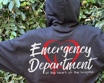 ER Nurse Jacket, Emergency Nurse, Personalized Emergency Department, Emergency Medicine Jacket, Trauma Nurse Sweatshirt, ER Nurse Sweater