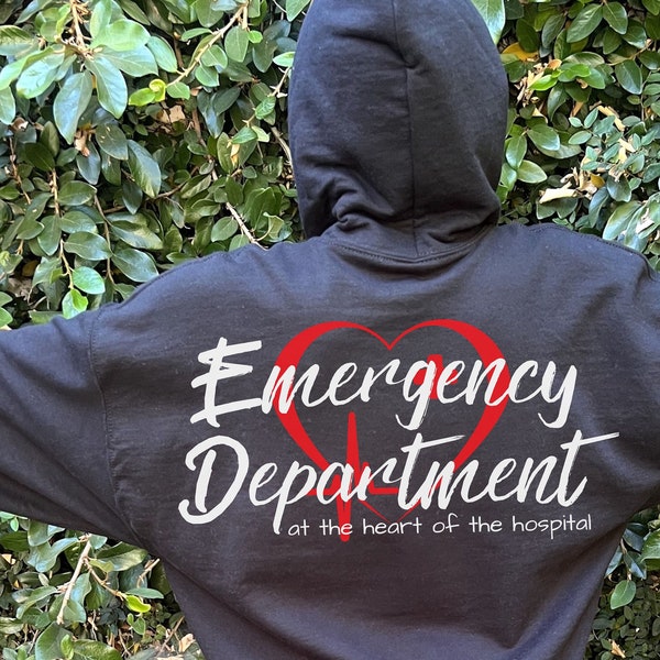 ER Nurse Jacket, Emergency Nurse, Personalized Emergency Department, Emergency Medicine Jacket, Trauma Nurse Sweatshirt, ER Nurse Sweater