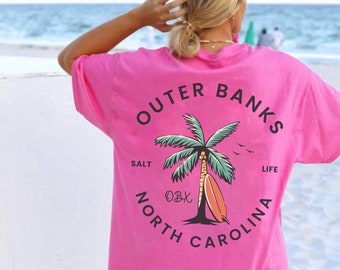 Outer Banks Tshirt Preppy Clothes Coconut Girl Tee Surf Shirt Beachy Shirts VSCO Girl Shirt Trendy TS Aesthetic T Shirt Y2K Shirt Graphic