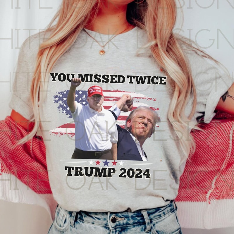 Maglietta Trump 'Still Standing Missed Me Never Surrender' - Gildan Unisex, Taglia L, Colori Vari
