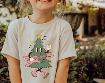 Toddler Retro Christmas Tshirt, 70s Christmas Tee, Groovy Christmas Shirt, Kids Christmas Tshirt, Merry Christmas Tee, Xmas Tree Tee