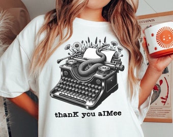 Thank You Aimee Shirt Music Merch Trendy TS Graphics Tee Pop Culture Shirts Vintage Band Tees Tortured Poets Snake Shirt Concert Tee Gift