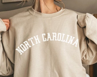 North Carolina NC State Sweatshirt Carolina Sweatshirt Vintage North Carolina Aesthetic Sweatshirts Grunge Sweatshirt Trendy College NC Gift
