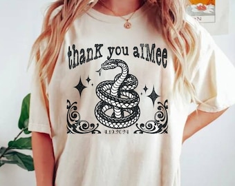 Thank You Aimee Shirt Music Merch Trendy TS Graphics Tee Pop Culture Shirts Vintage Band Tees Tortured Poets Snake Shirt Concert Tee Gift