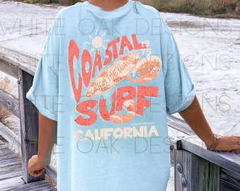 Coastal Surf Shirt Coconut Girl Clothes Trendy Beachy Shirts Surf Tee Oversized Tshirt Summer Tee Graphic Ts Mermaidcore Ocean Insipred Tee