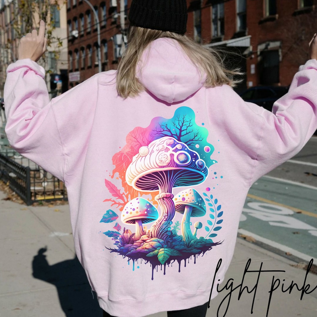 Mushroom Hoodie Magic Mushrooms Trippy Mushroom Psilocybine Sweater ...