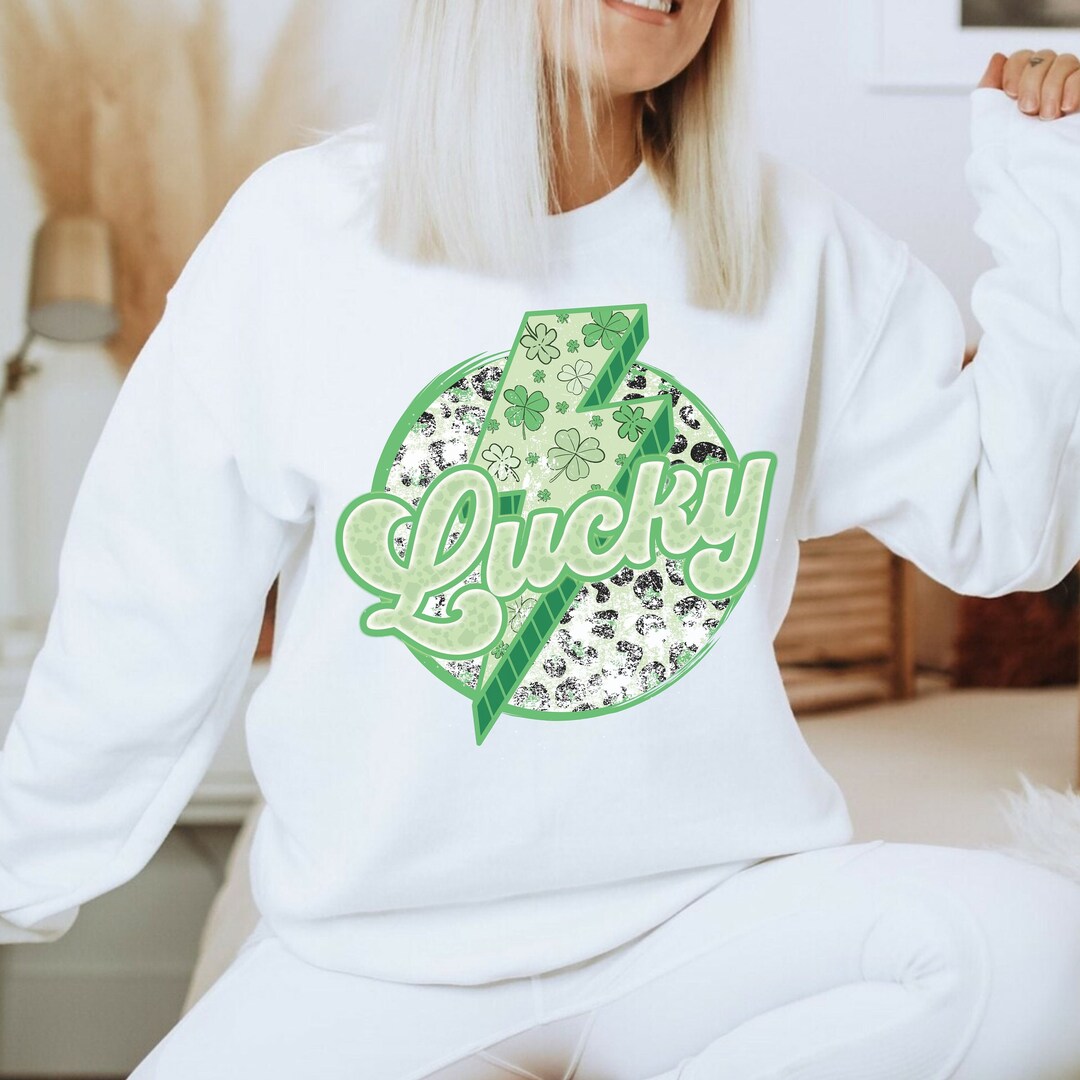 St Patrick's Day Leprechaun Print Pattern Women's Sweatshirt