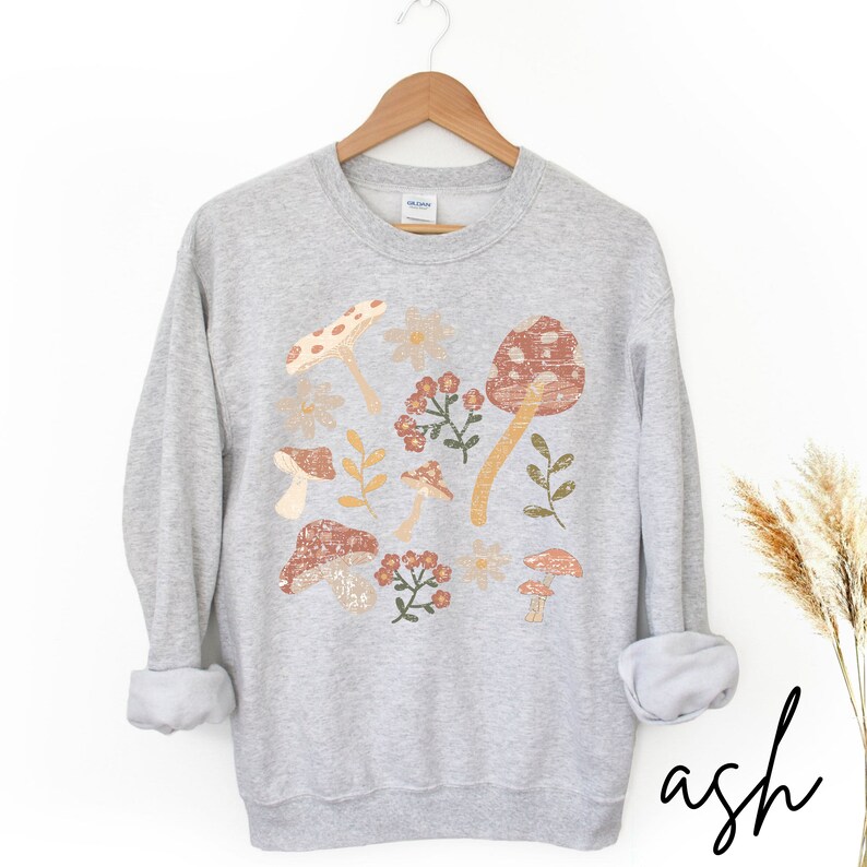 Cottagecore Mushroom Sweatshirt Mushroom Clothes Aesthetic Etsy