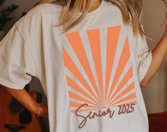 Senior Sunset Shirt Senior 2025 Tee Senior Sunset T-shirt Tee Preppy Clothes Class Of 2025 High School Senior Night Shirt Trendy Senior 2025