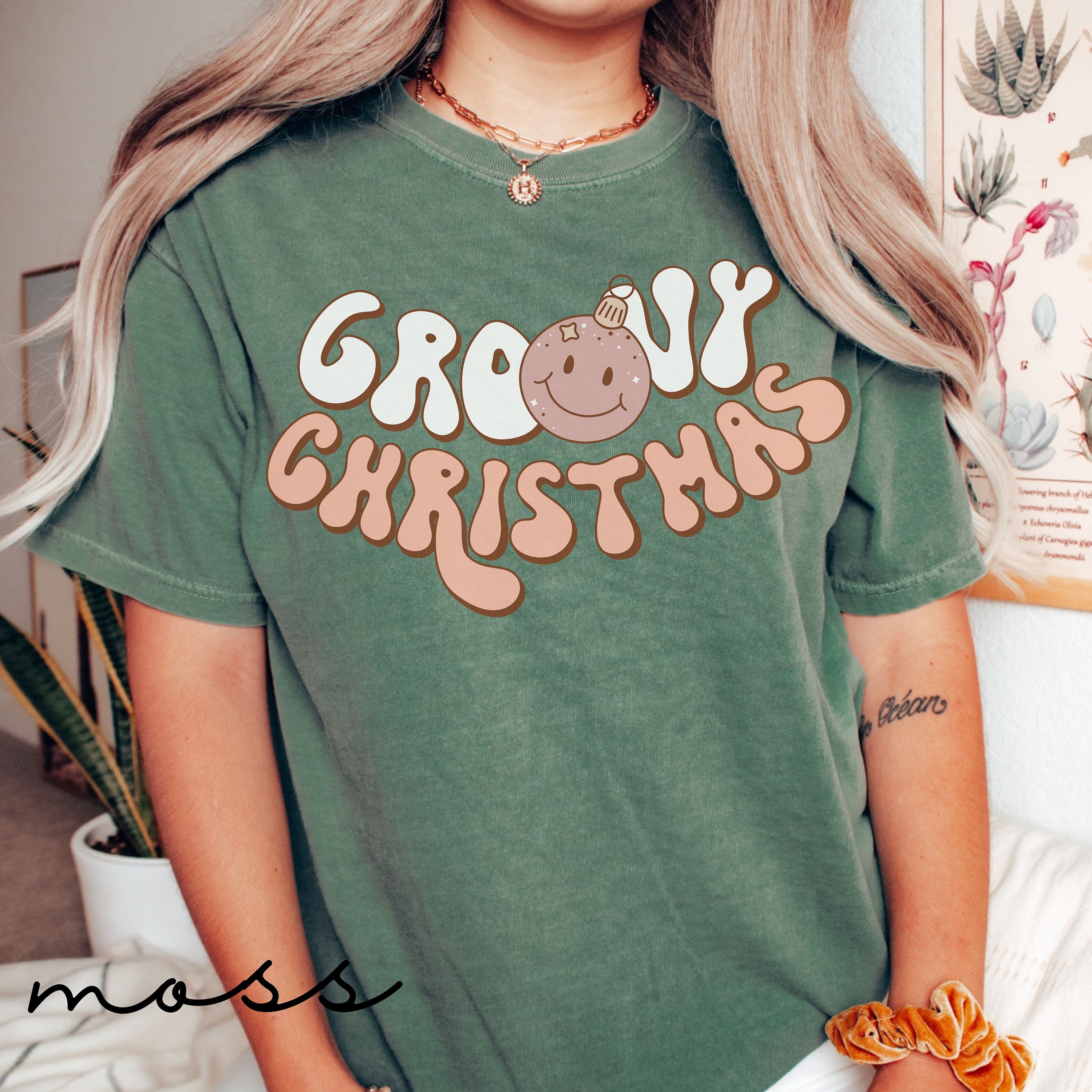 Groovy Christmas Tshirt, Comfort Colors Christmas Tee, Merry and 