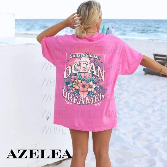 Sunset Chaser Shirt Oceancore Summer Shirt Sunset Tee Hibiscus