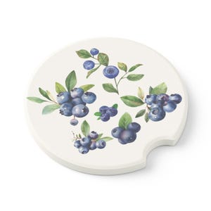 Podkładka samochodowa Blueberry Podkładka z mydlanego kamienia Akcesoria samochodowe Śliczne podstawki samochodowe Kubek samochodowy Akcesoria samochodowe Dekoracje samochodowe Blueberry Dekoracje samochodowe Prezenty samochodowe z owocami zdjęcie 3