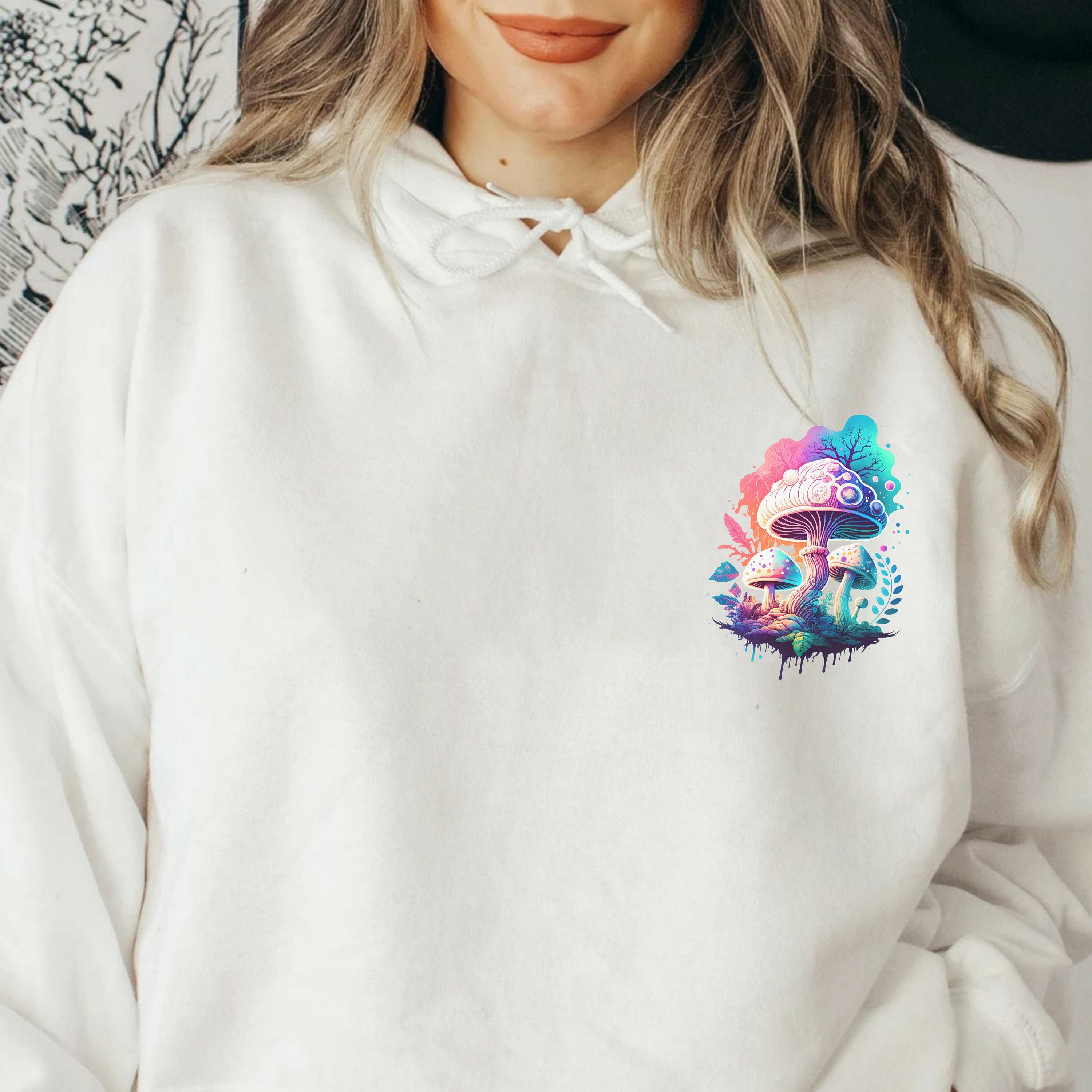 Mushroom Hoodie Magic Mushrooms Trippy Mushroom Psilocybine Etsy