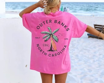 Outer Banks Tshirt Preppy Clothes Coconut Girl Tee Surf Shirt Beachy Shirts VSCO Girl Shirt Trendy TS Aesthetic T Shirt Y2K Shirt Graphic