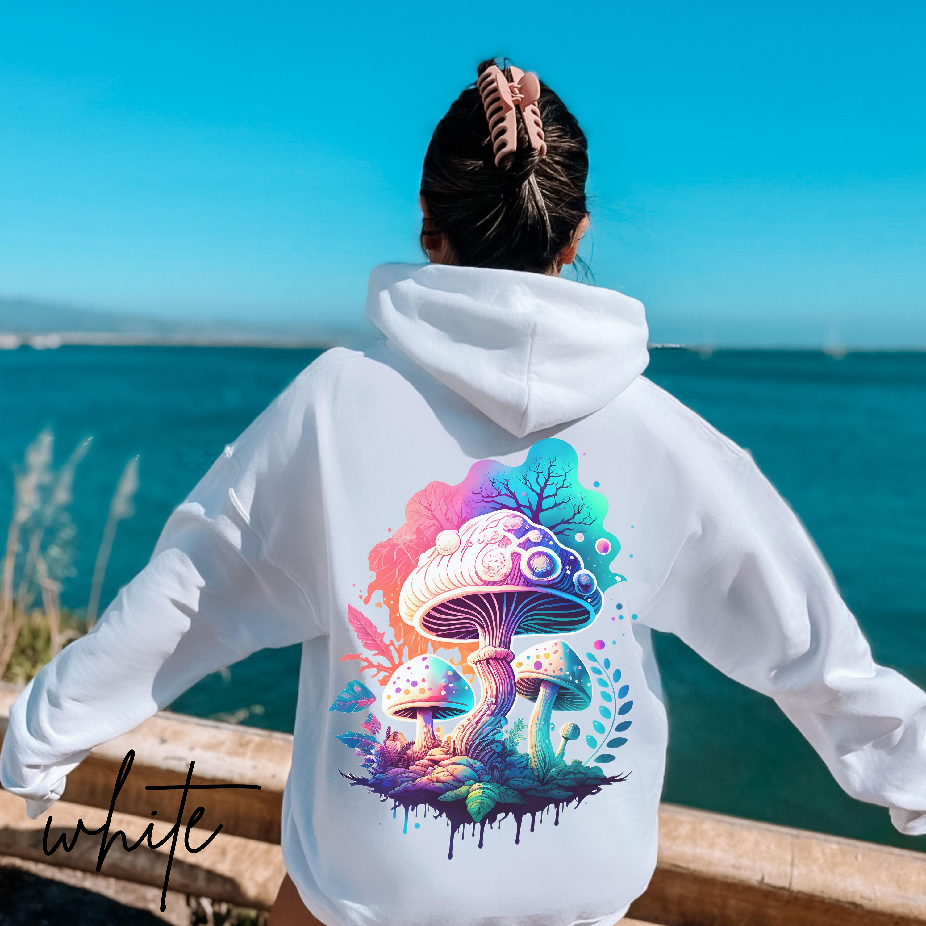 Mushroom Hoodie Magic Mushrooms Trippy Mushroom Psilocybine Etsy