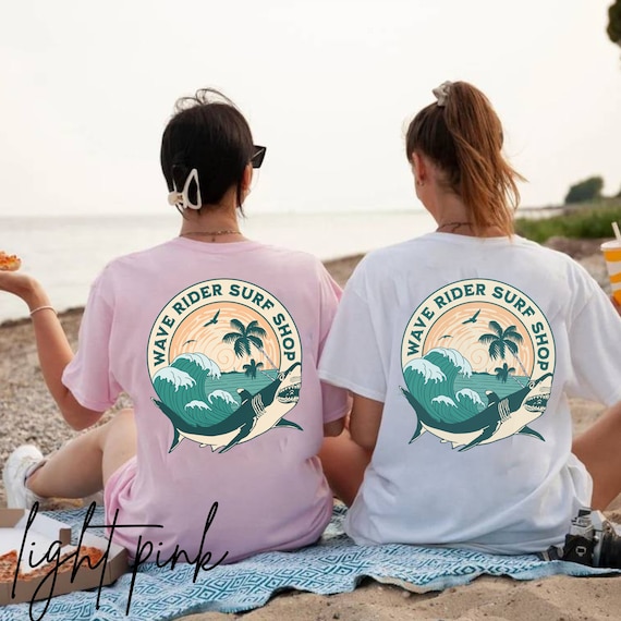 Camiseta de surf Ropa preppy Trendy TS Ropa de nina de coco de gran tamano Camiseta grafica Camiseta con playa Estetica preppy VSCO Y2K Camiseta Tienda de surf T Etsy Mexico