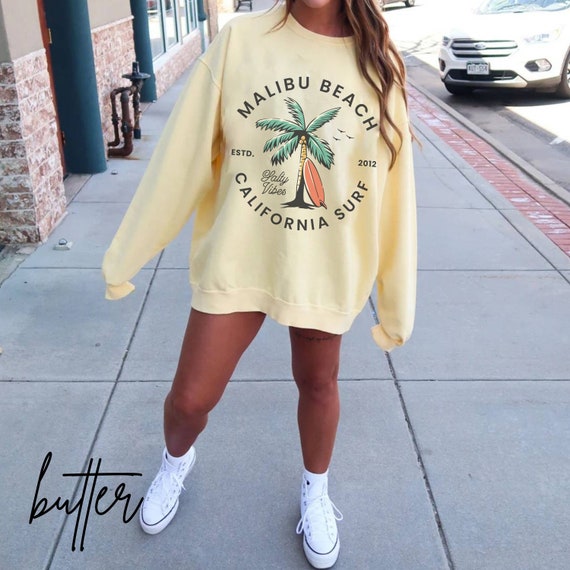 Malibu Sweatshirt Comfort Colors Preppy Clothes Preppy Sweatshirt