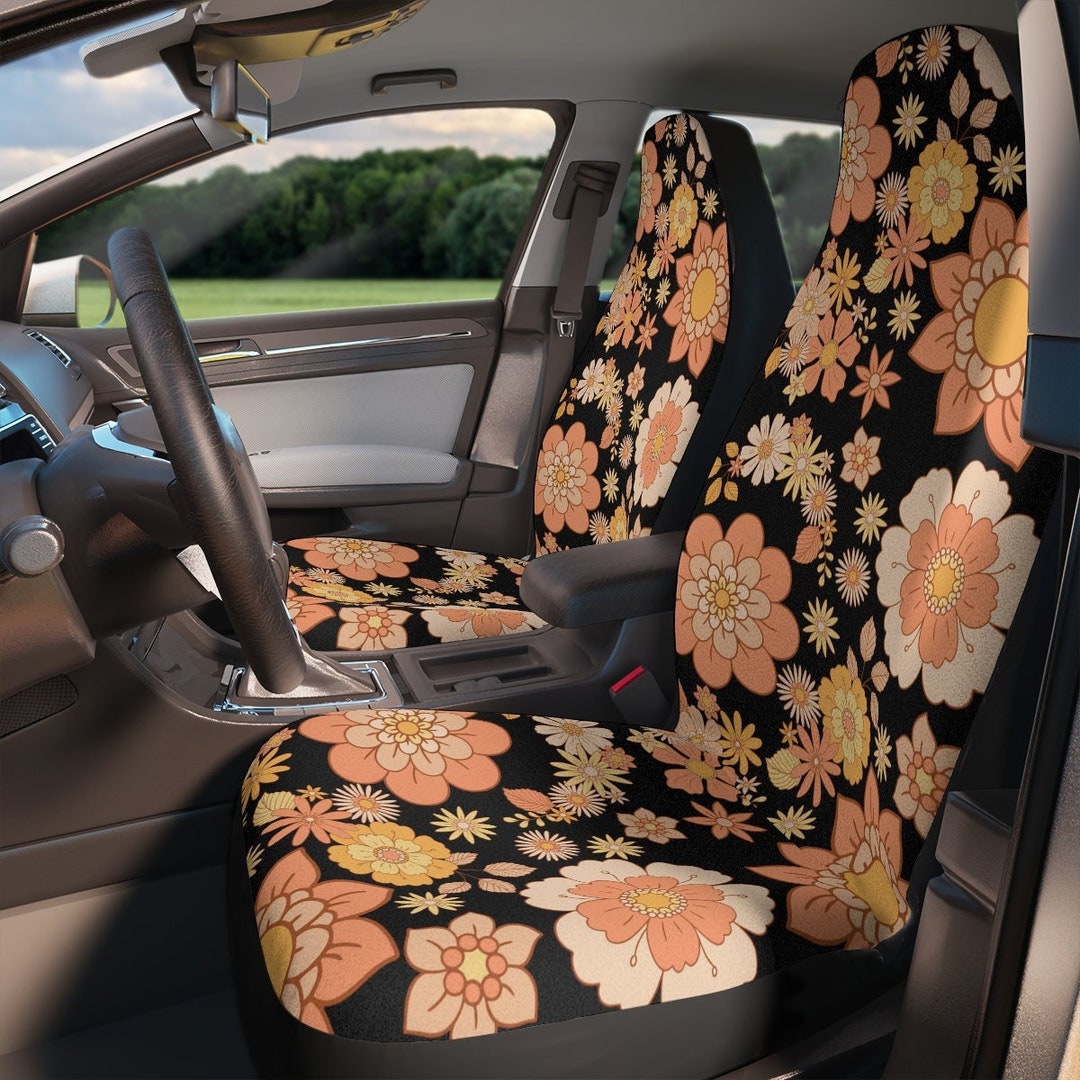 Car Seat Covers, Flower Car Decor, Interior Car Accessories, Front Seat
