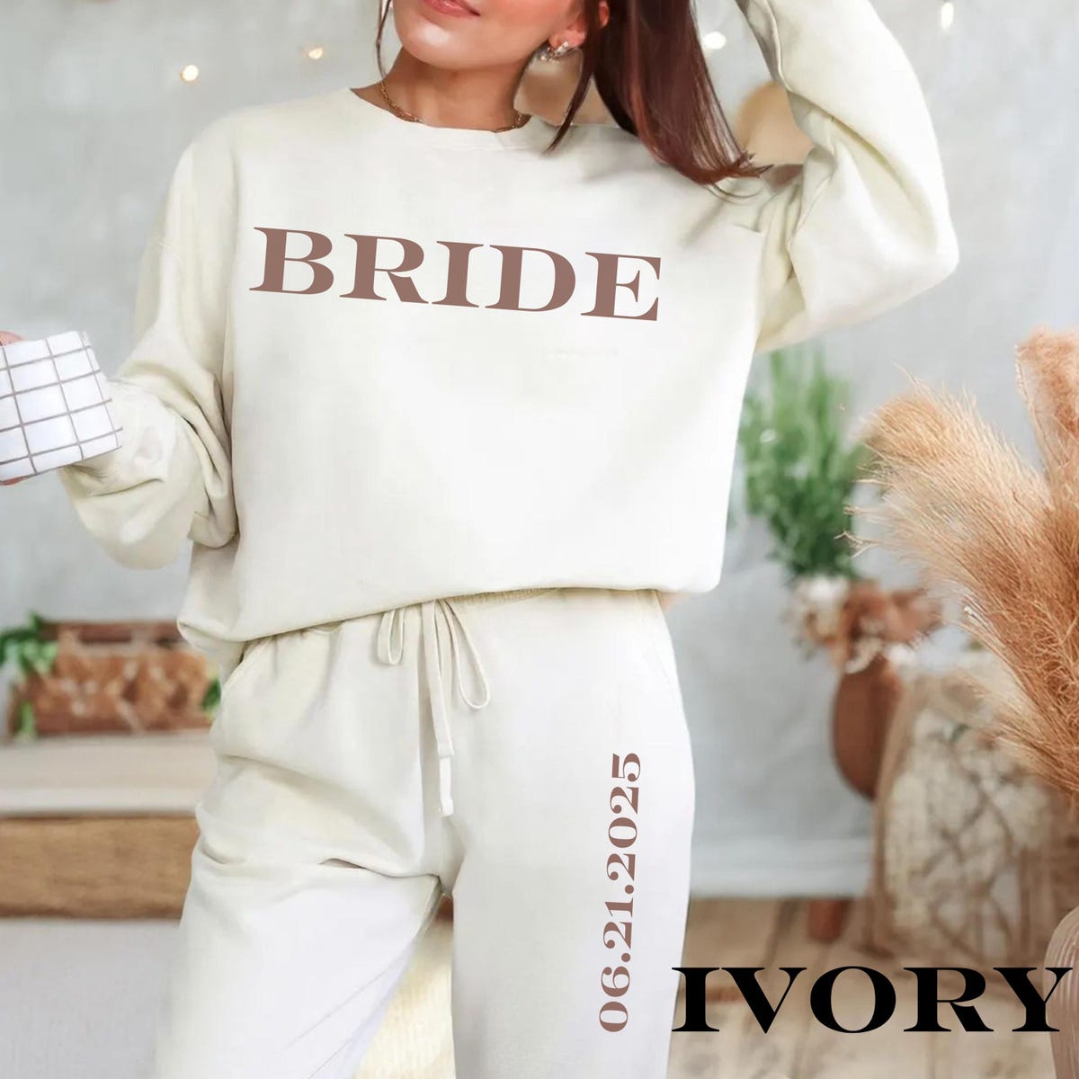 Bride Lounge Set Sweatpants- Etsy