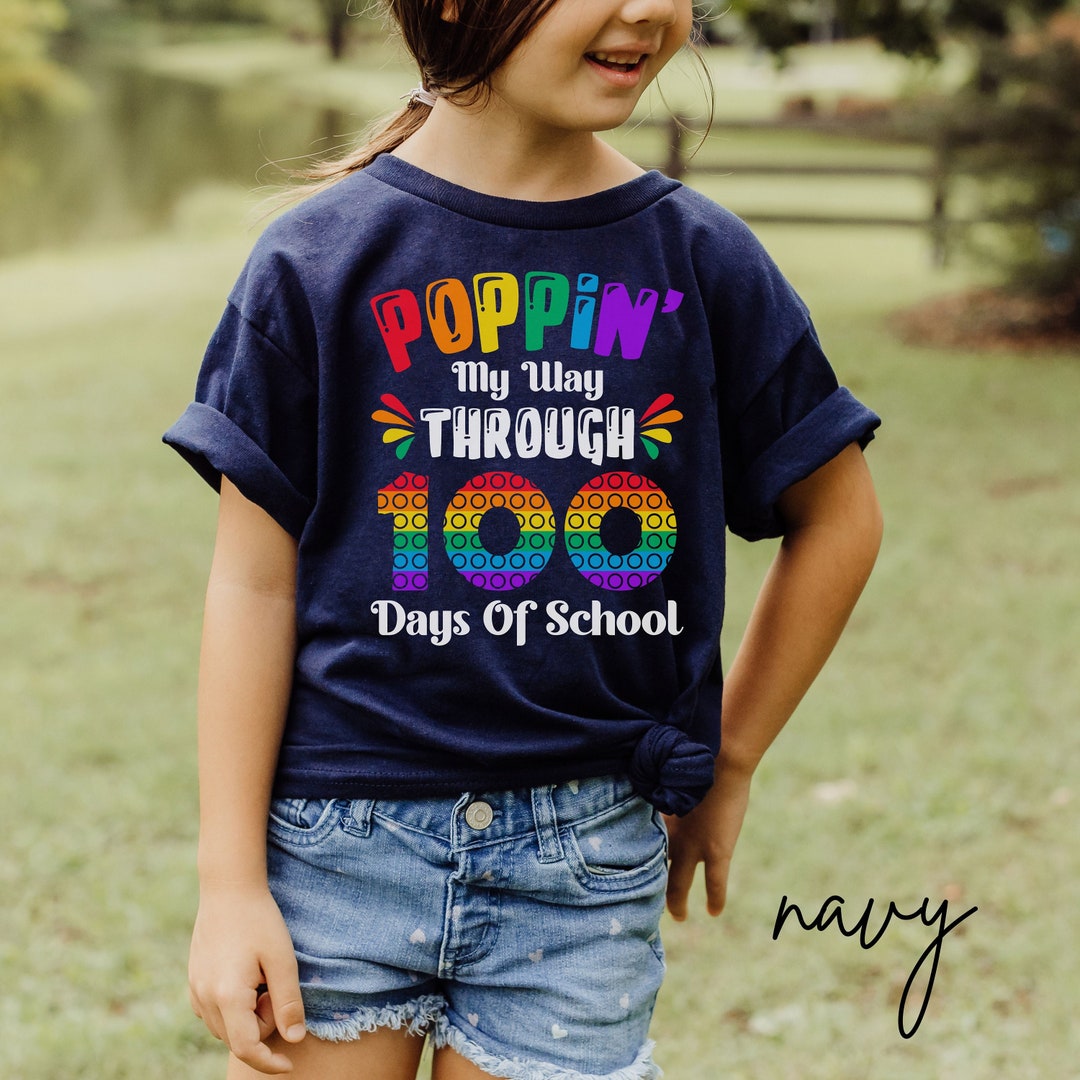 Poppin My Way Through 90 Days of School Shirt 100 Days of School 