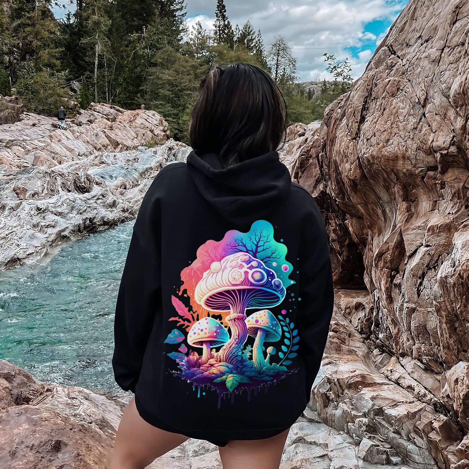 Mushroom Hoodie Magic Mushrooms Trippy Mushroom Psilocybine Etsy