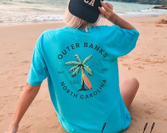 Outer Banks Tshirt Comfort Colors Preppy Clothes Words On Back Coconut Girl Surf Shirt Summer Clothes Aesthetic Tee Beachy Shirt Trendy Tee