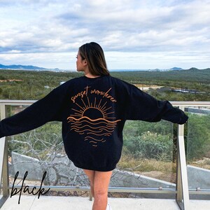 Sunset Sweatshirt Beachy Sweatshirt Coconut Girl Clothes Ocean Inspired Style Aesthetic Sweats Trendy Beachy Shirt Sunset Chaser Mermaidcore image 3