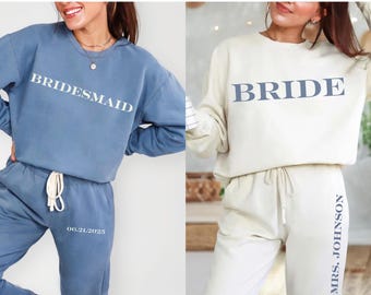Bridesmaid Sweatsuit Bridal Party Lounge Bridesmaid Loungewear Pajamas For Bridal Party Bride Sweats Bridesmaid Gifts Maid Of Honor Sweater