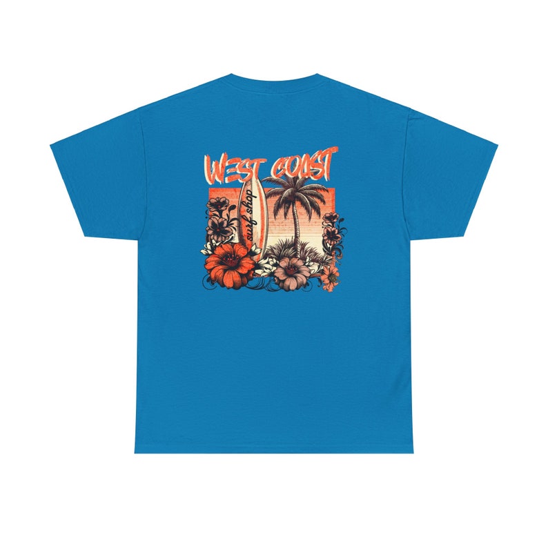 West Coast Beach Shirt Coconut Girl Clothes Trendy Summer Tee Retro Surf Tee Oversized Graphic Ts Mermaidcore Ocean Insipred Preppy Clothes image 8