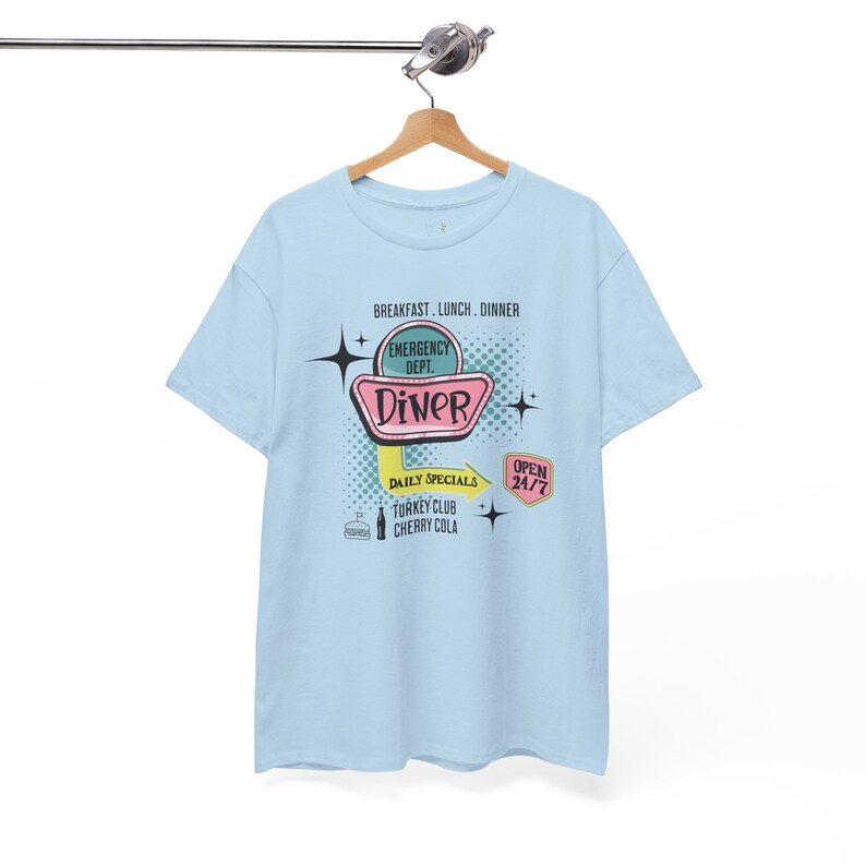 ER Nurse Shirt Funny Nurse Tee Emergency Department Tshirt Retro Nursing Apparel ER Diner Shirt Nurse Appreciation ER Gifts Nurse Retro Tee 画像 5
