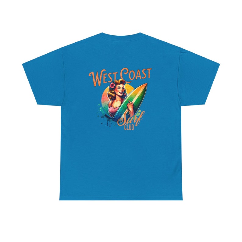 Camisa de playa de la costa oeste Ropa de chica de coco Camiseta de verano de moda Camiseta de surf retro Camiseta gráfica de gran tamaño Ts Mermaidcore Ocean Insipred Ropa preppy imagen 8