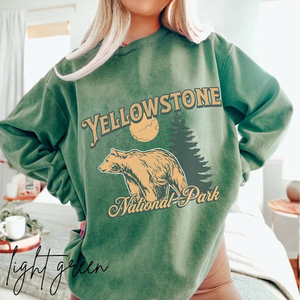 Felpa Yellowstone Colori comfort Camicia dei parchi nazionali Felpa da escursionismo Camicia naturale Avventura Regali Yellowstone Camicia del parco Yellowstone