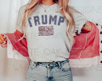 Trump Shirt American Flag President Trump 2024 Tshirt Trump Merchandise Collegiate Shirt Vintage Trump Tee USA T-shirt Patriot Pro Trump Tee